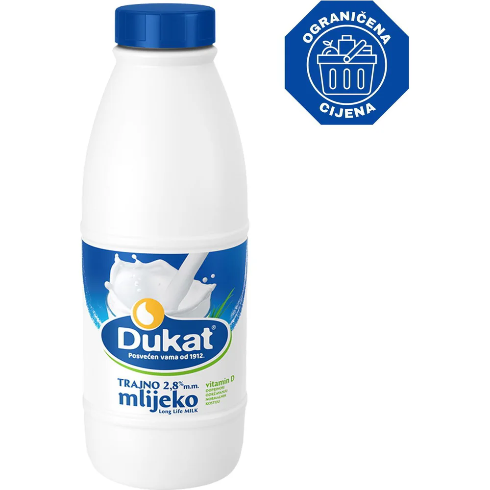 Dukat trajno mlijeko 2,8% m.m. 1l