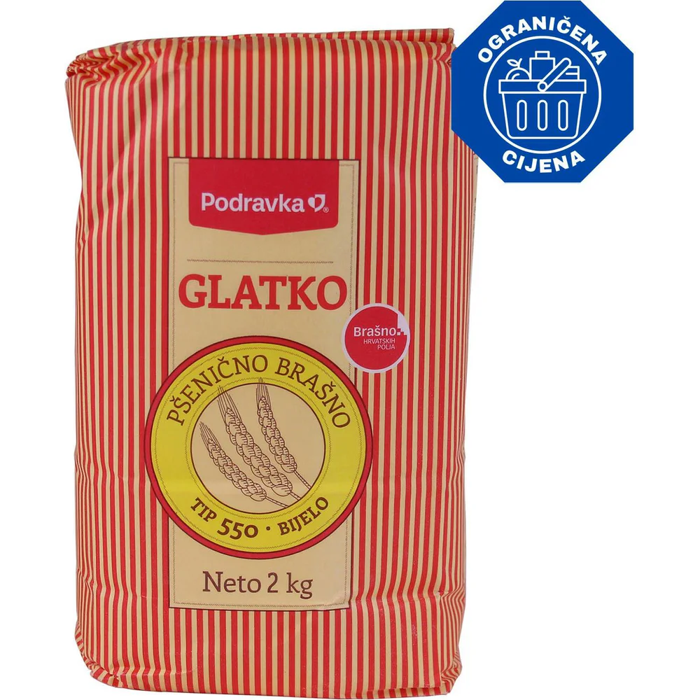 Podravka brašno pšenično glatko t550 2kg