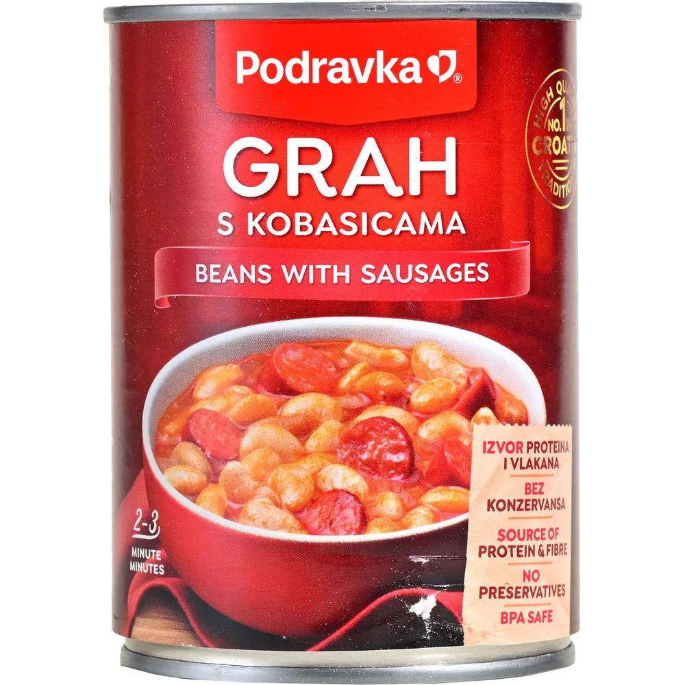 Podravka grah s kobasicama 400g